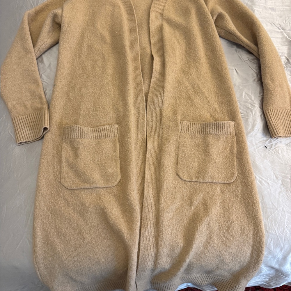 Women's Tan Sweater Cardigan